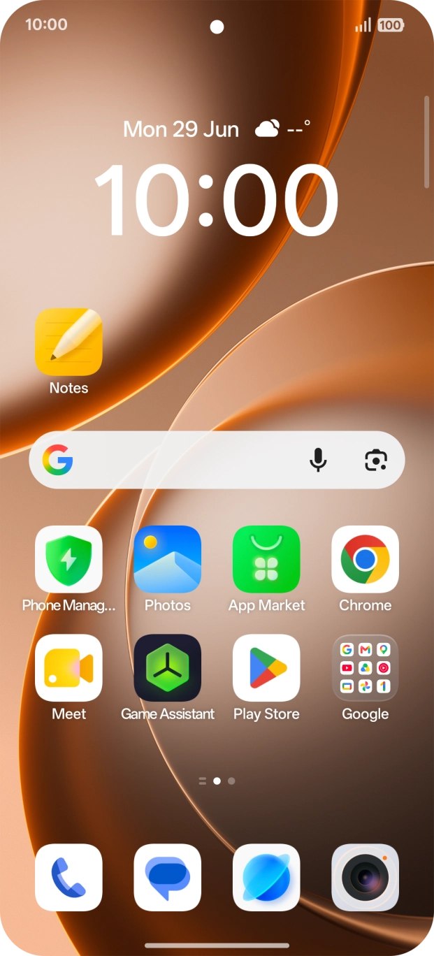 Press and hold the required app icon.