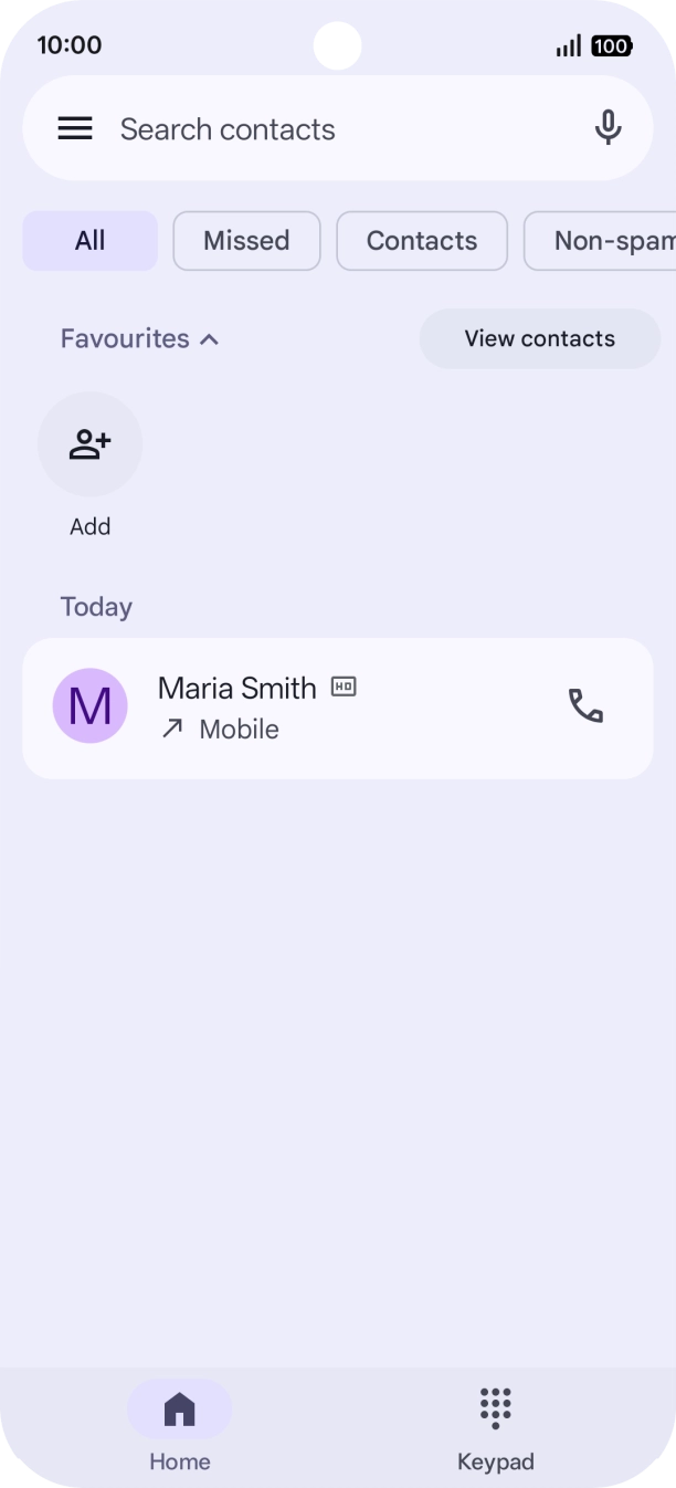 Press the menu icon.