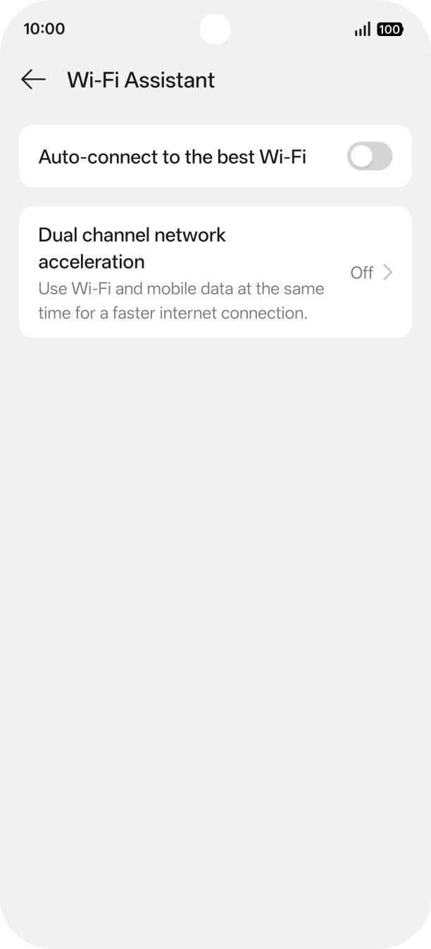 Press the indicator next to 'Auto-connect to the best Wi-Fi' to turn on the function.