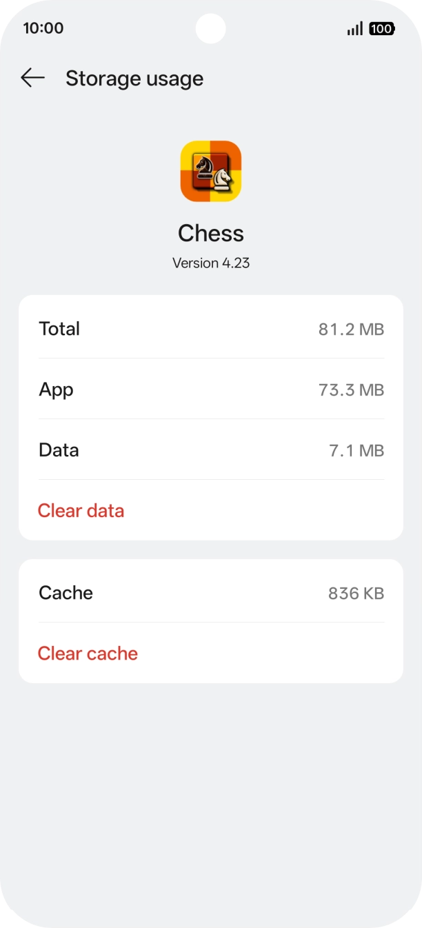 Press Clear cache.