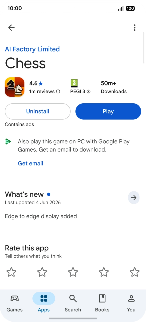 Press Uninstall.