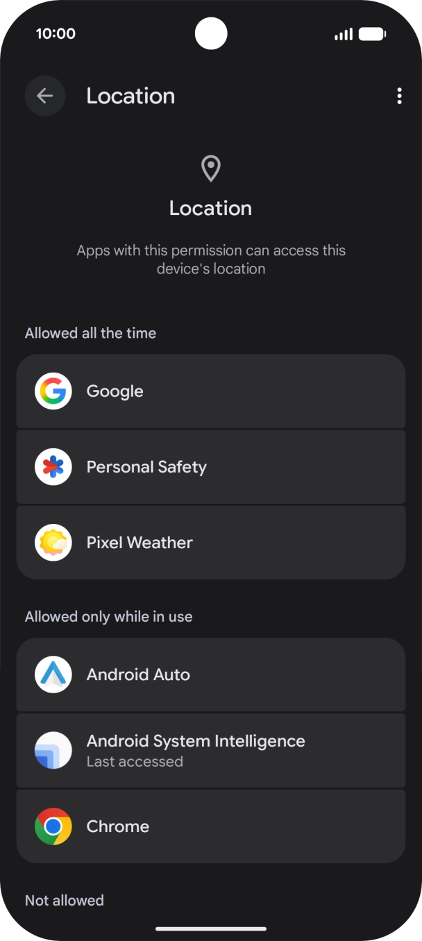 Press the required app. Press the required app.