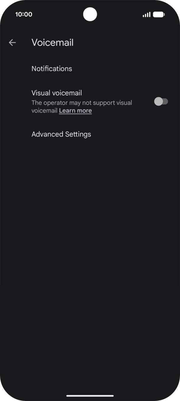 Press Advanced Settings.