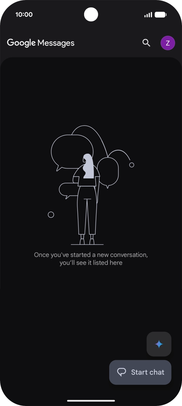 Press the profile icon. Press the profile icon.