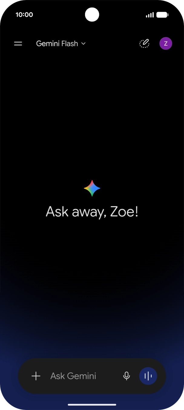 Press the profile icon. Press the profile icon.