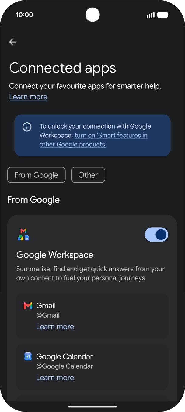 Press the indicator next to the required extension to turn on the function. Press the indicator next to the required extension to turn on the function.