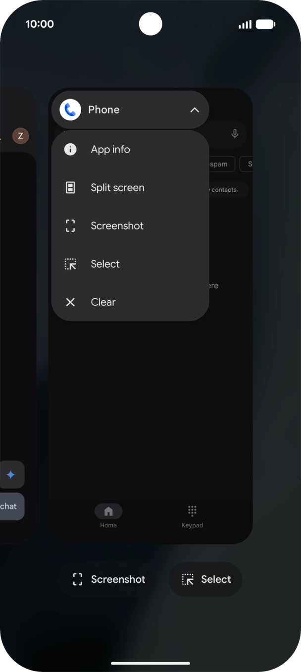 Press Split screen. Press Split screen.
