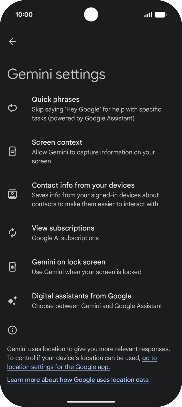 Follow the instructions on the screen to select the required settings. Follow the instructions on the screen to select the required settings.