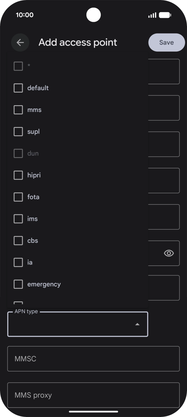 Press default to turn on the setting. Press default to turn on the setting.