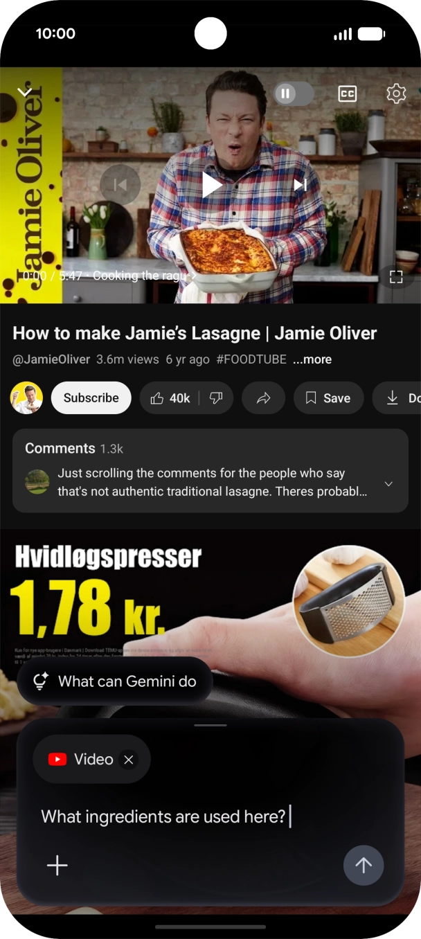 Follow the instructions on the screen to type or speak the required question for the video. Follow the instructions on the screen to type or speak the required question for the video.