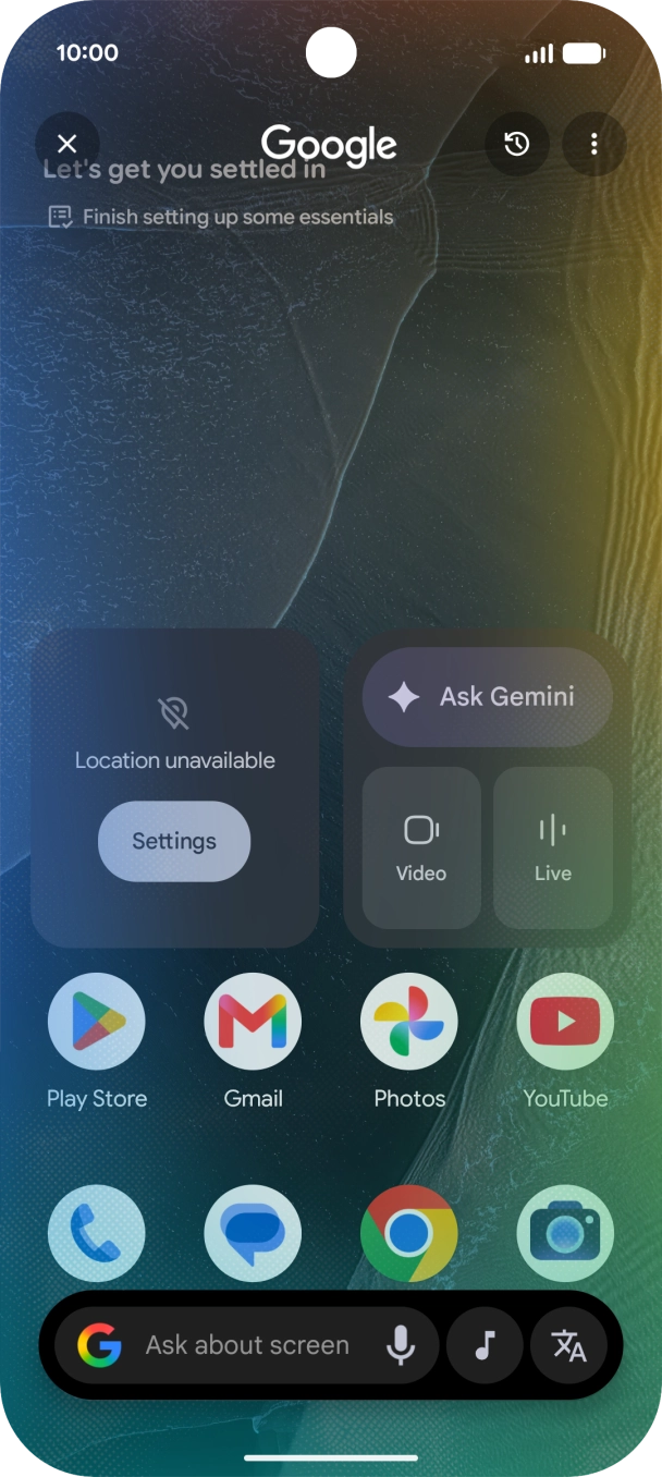 Press the music icon to start searching. Press the music icon to start searching.