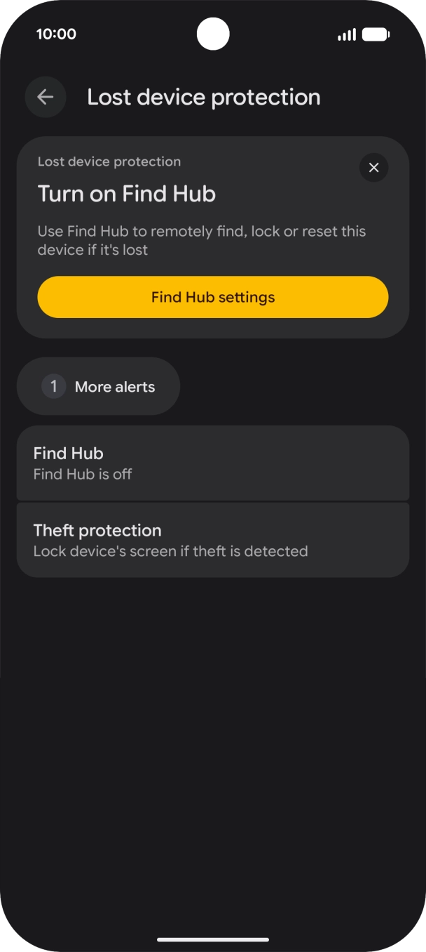 Press Find Hub. Press Find Hub.