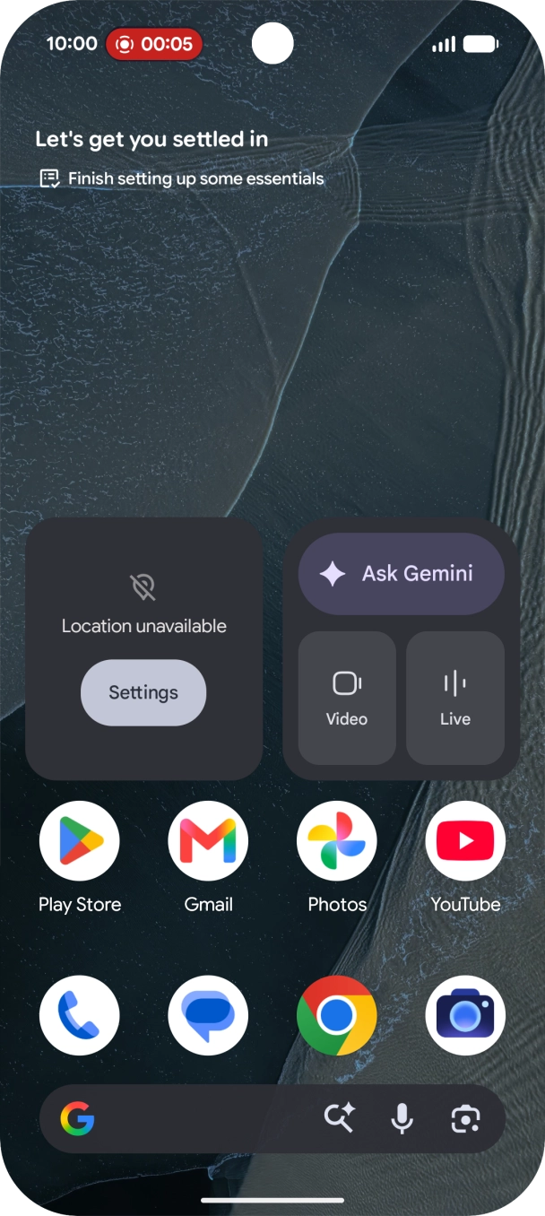 Press the screen recording icon.