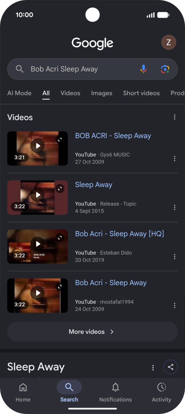 Follow the instructions on the screen to use the search results. Follow the instructions on the screen to use the search results.