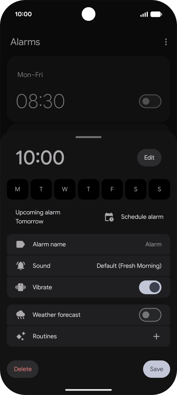 Press the required week days to select them.
