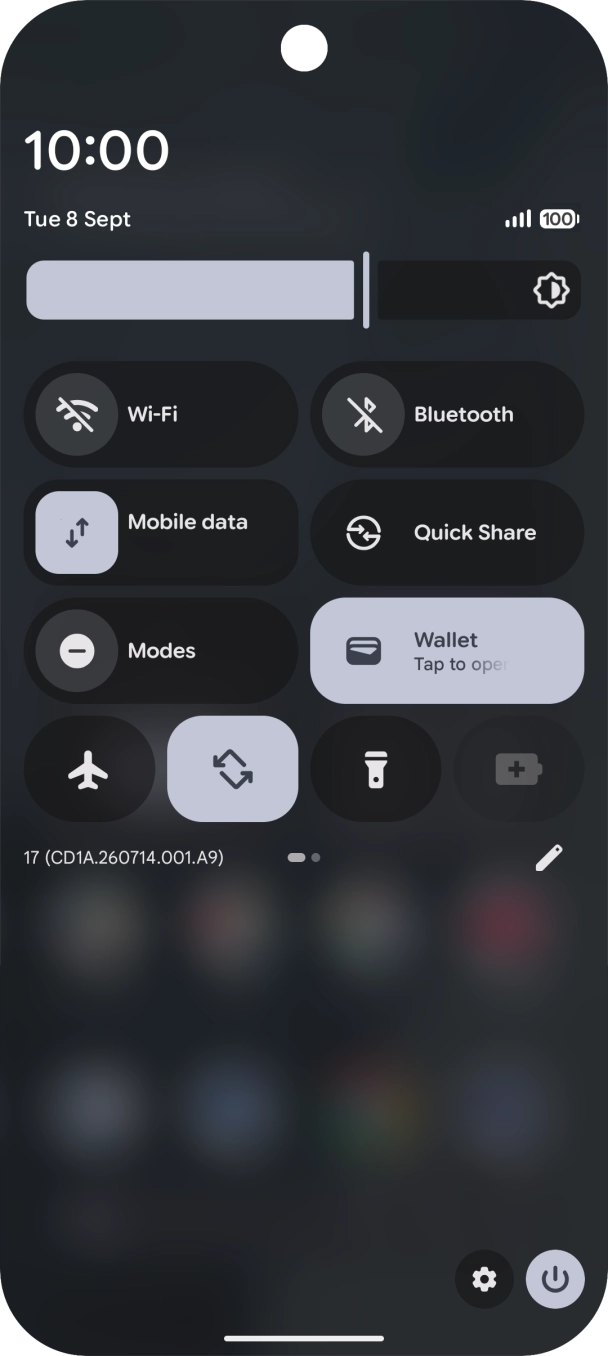 Press the settings icon. Press the settings icon.