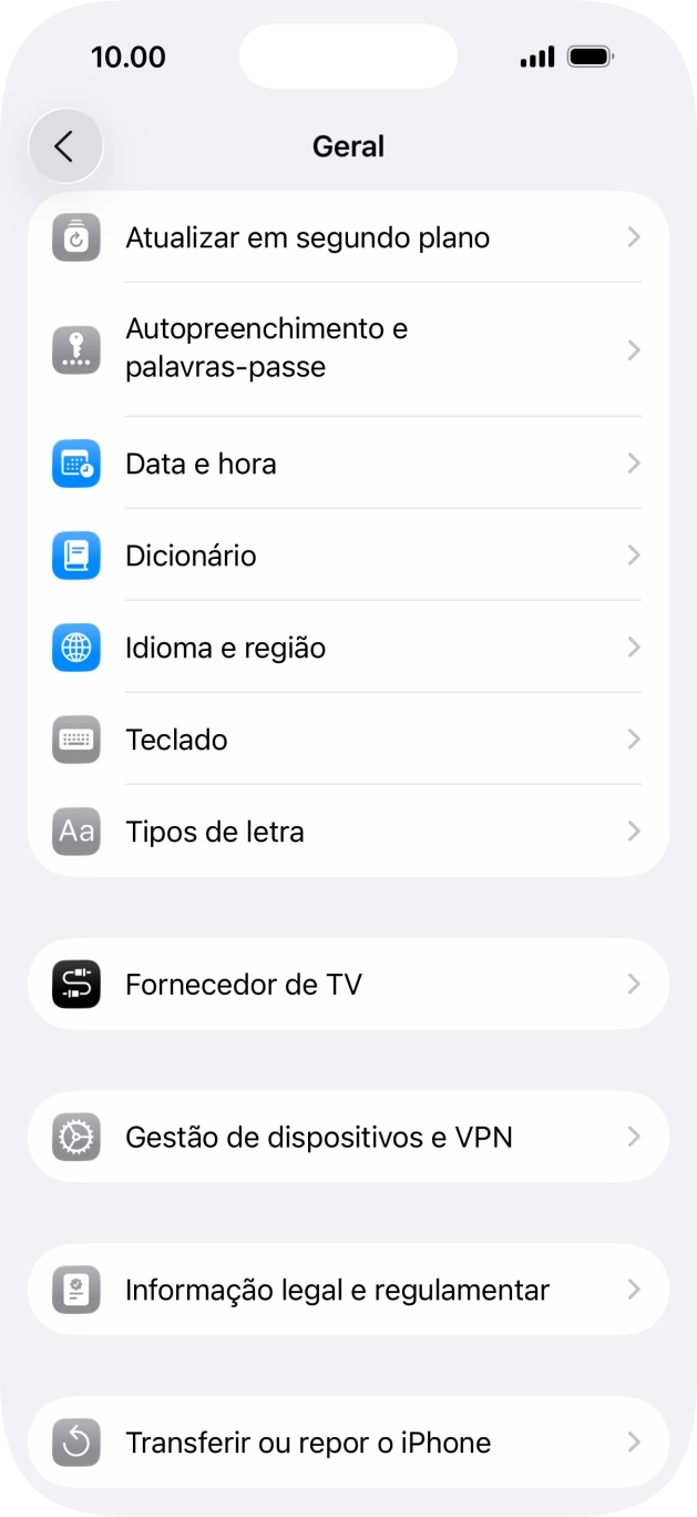 Prima Transferir ou repor o iPhone.