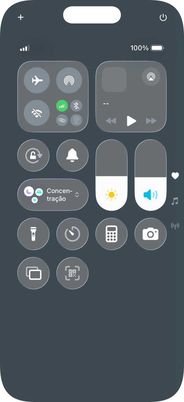 Prima o ícone de modo de voo para ativar ou desativar a função.