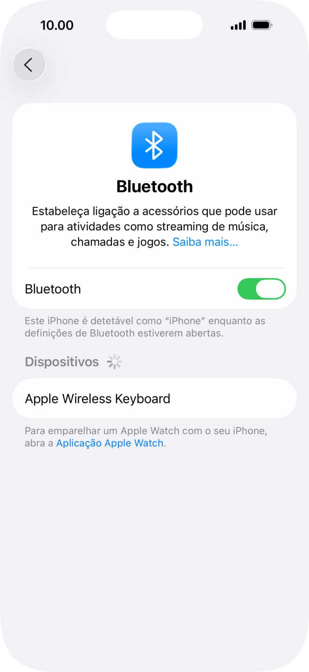 Prima o dispositivo Bluetooth pretendido e siga as indicações no ecrã para emparelhar o dispositivo pretendido com o telefone.