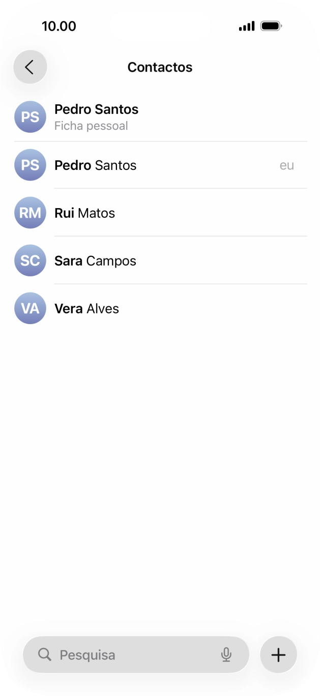 Prima Ficha pessoal.