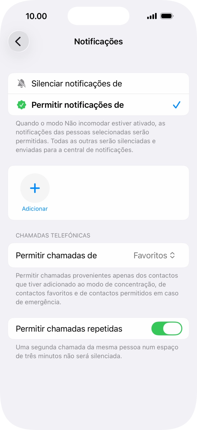 Prima a seta para a esquerda.