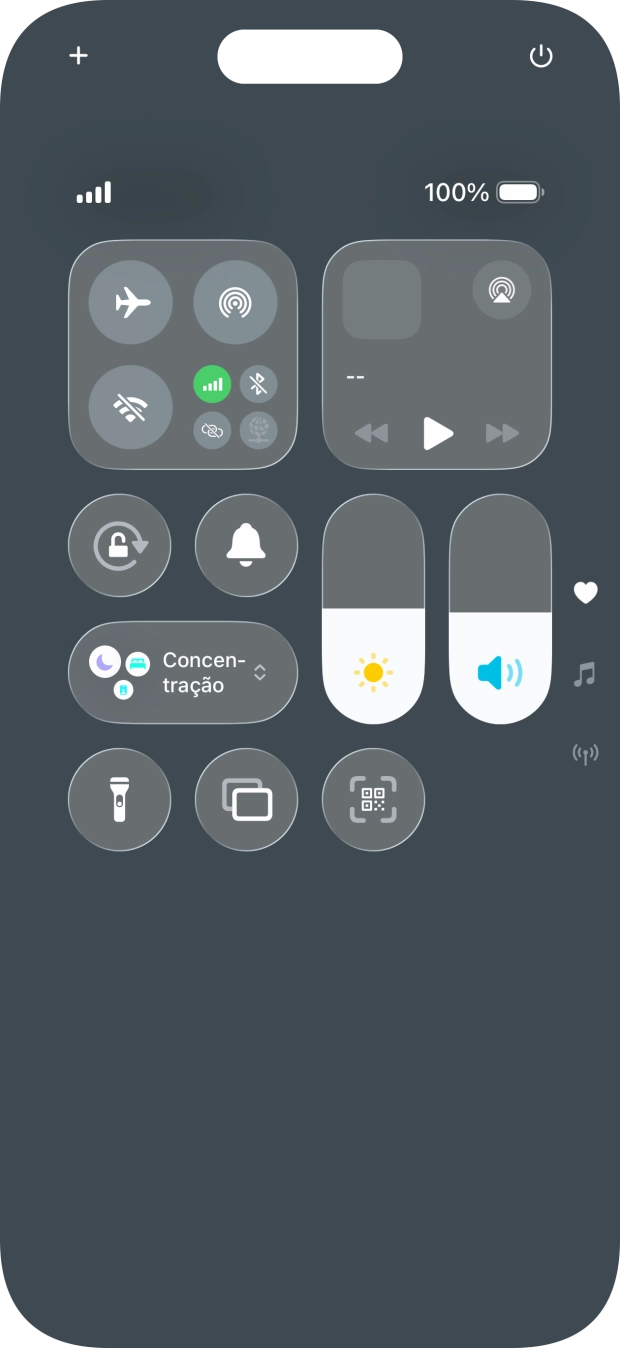 Prima o ícone de modo de voo para ativar ou desativar a função.