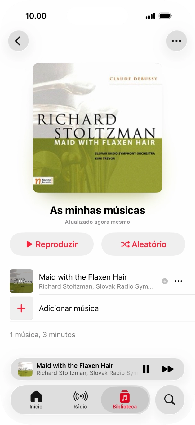 Prima o título da música.