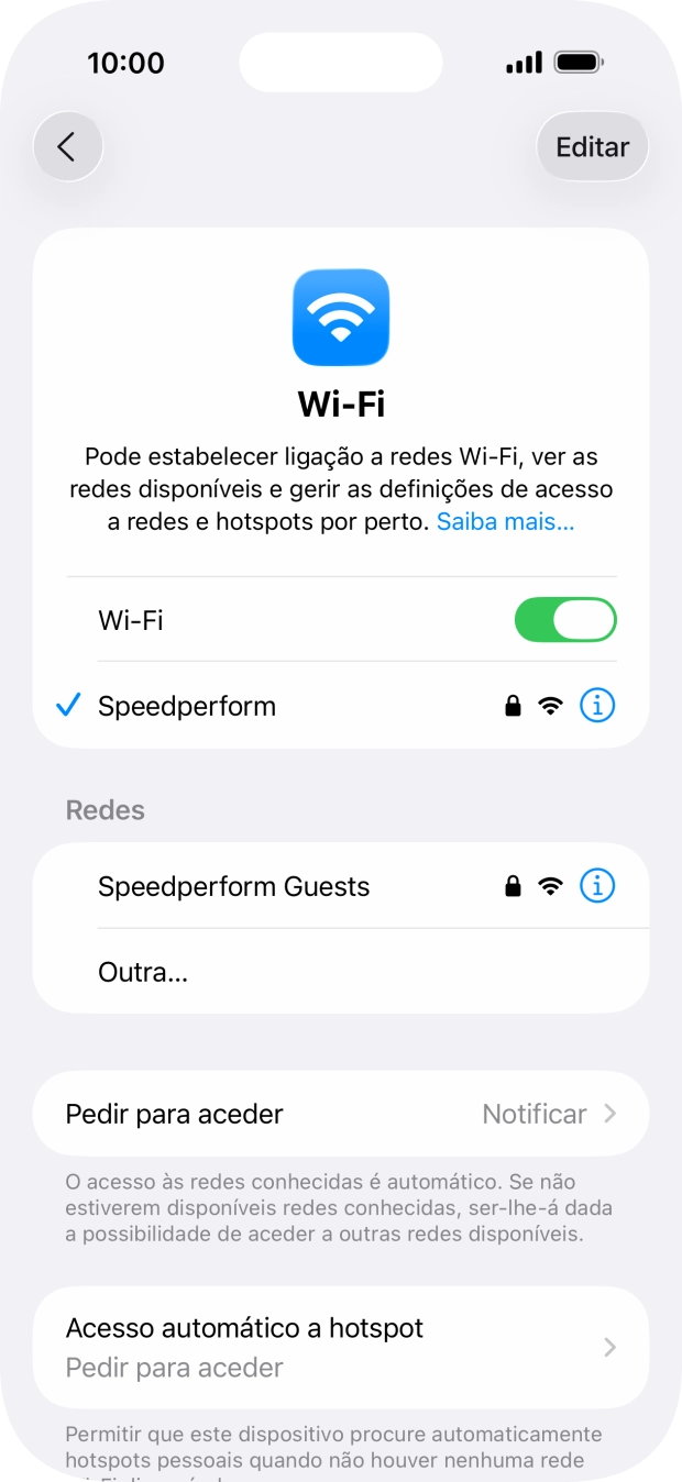 Para voltar ao ecrã inicial, deslize o dedo de baixo para cima a partir da base do ecrã.