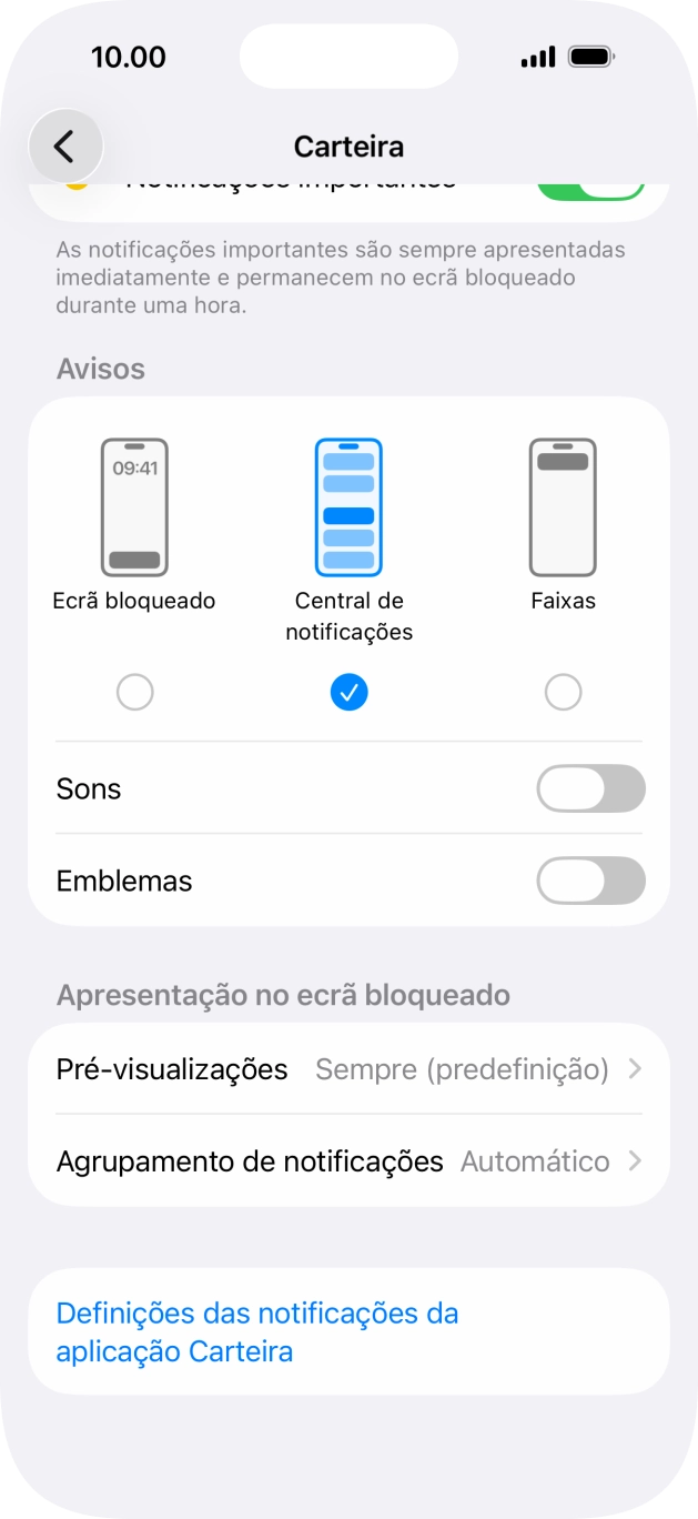 Prima Agrupamento de notificações.