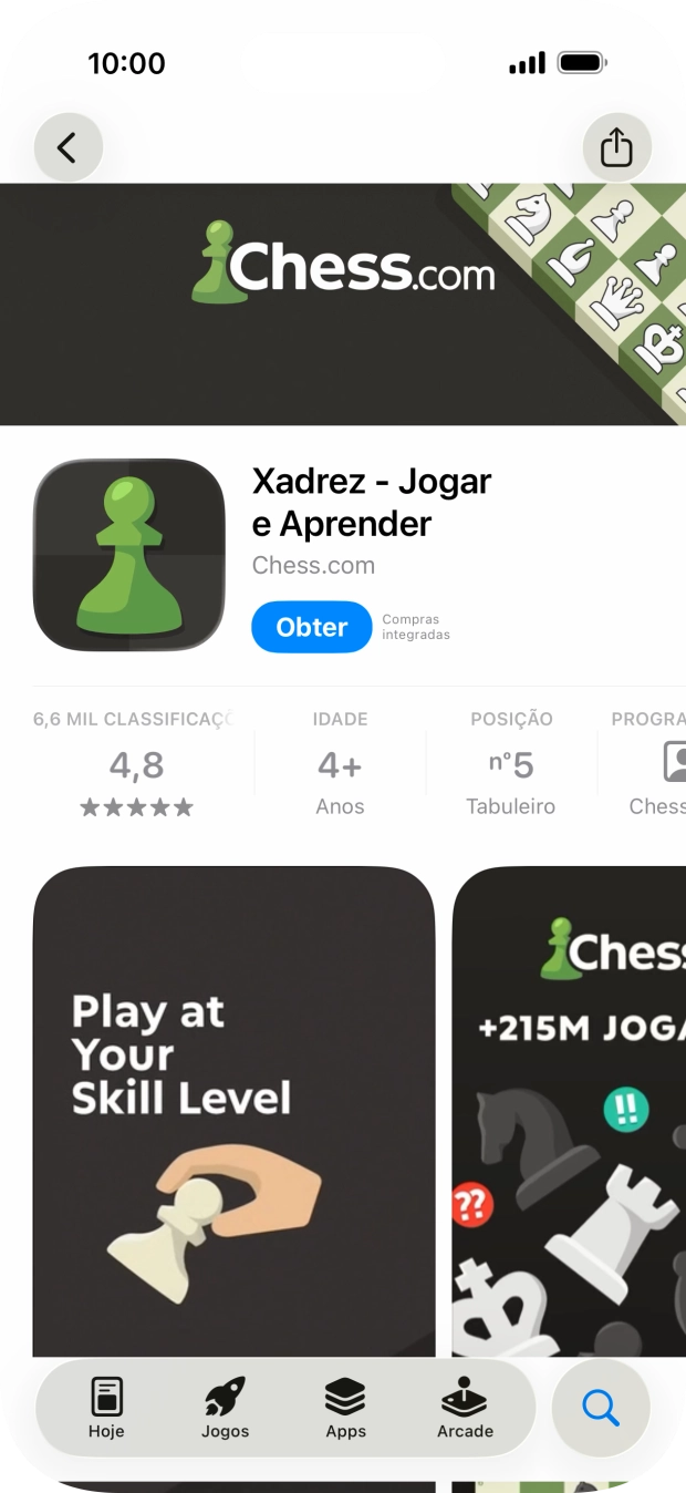 Prima Obter e siga as indicações no ecrã para instalar a app.