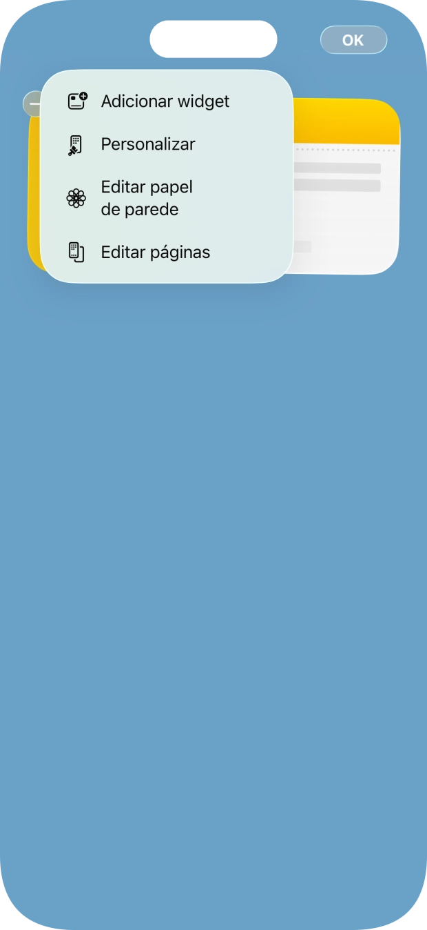 Prima Adicionar widget.