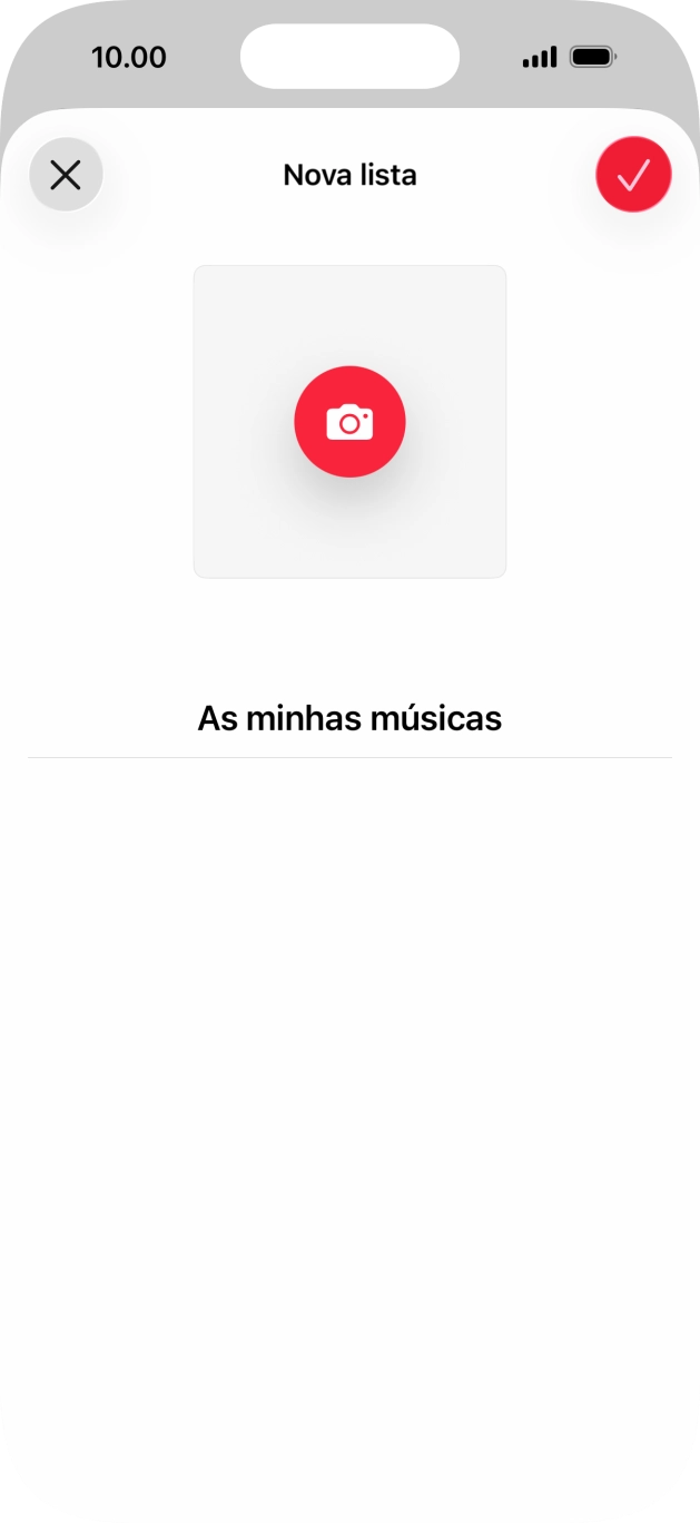 Prima o ícone para aceitar.