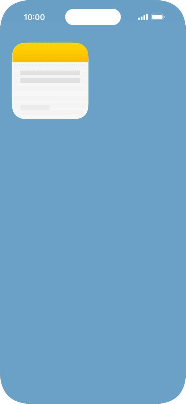 Mantenha premida por um instante a pilha de widgets pretendida.