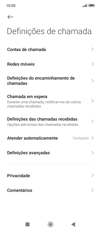 Prima Definições avançadas.