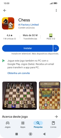 Prima Instalar e siga as indicações no ecrã para instalar a app.