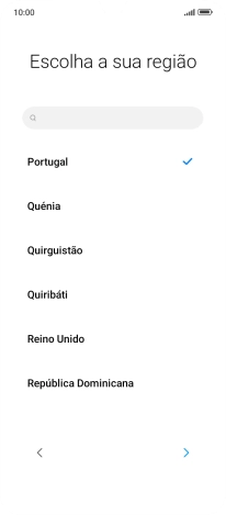 Prima a área ou país pretendido.