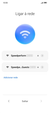 Prima a rede Wi-Fi pretendida.