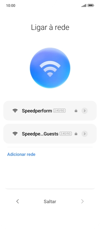 Prima a rede Wi-Fi pretendida.