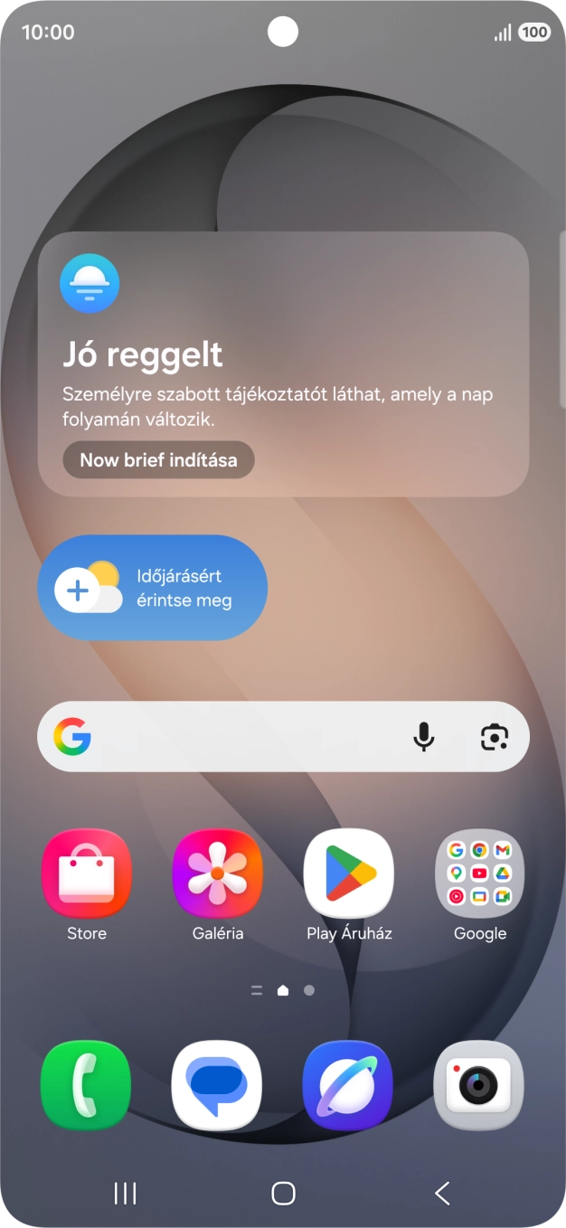 Húzd az ujjadat lefelé a kijelző jobb felső sarkától.