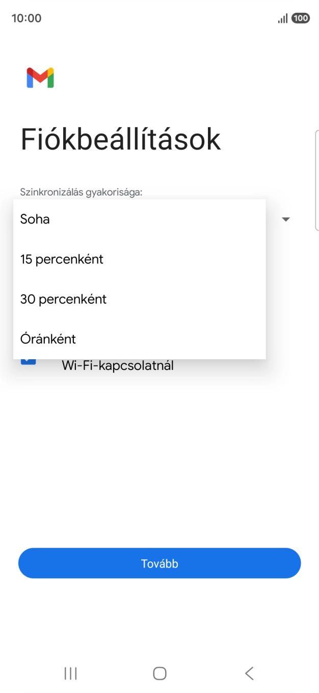 Válaszd ki a kívánt beállítást.