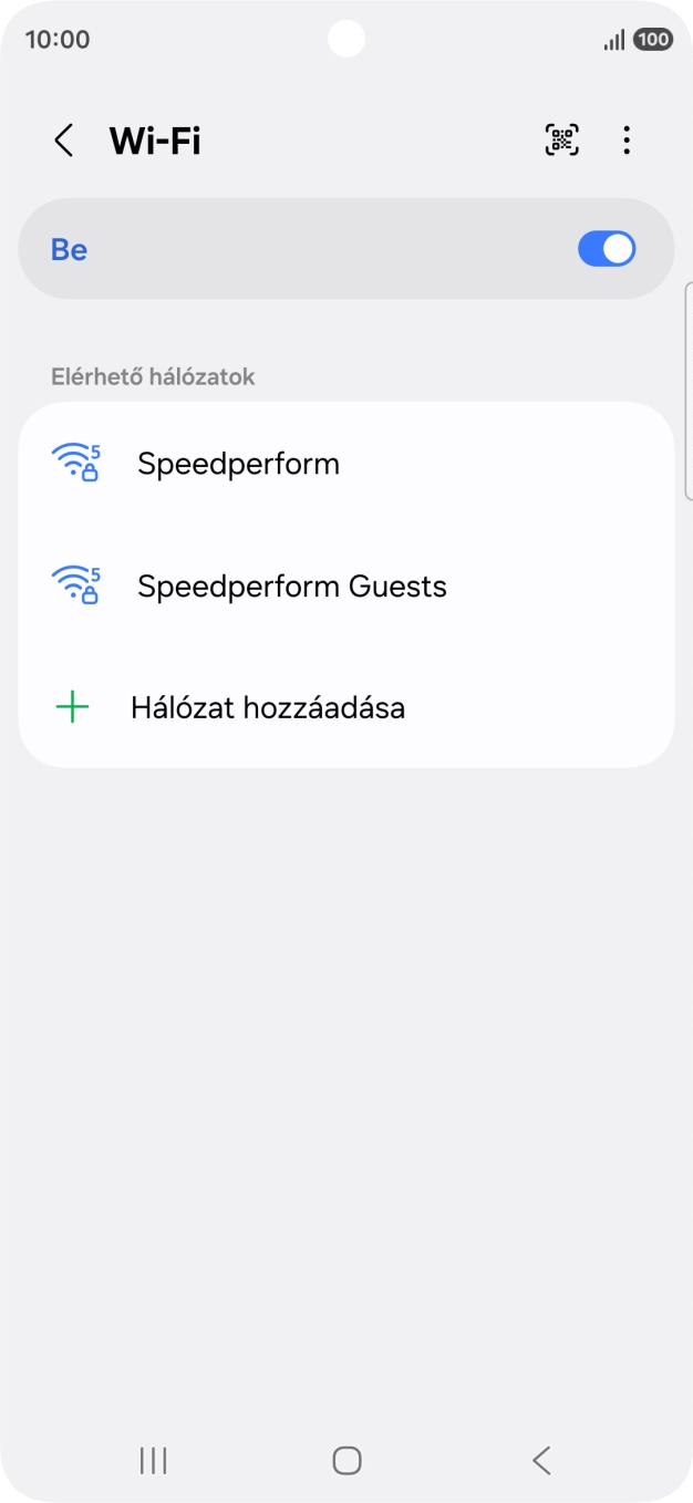 Válaszd ki a kívánt Wi-Fi hálózatot.