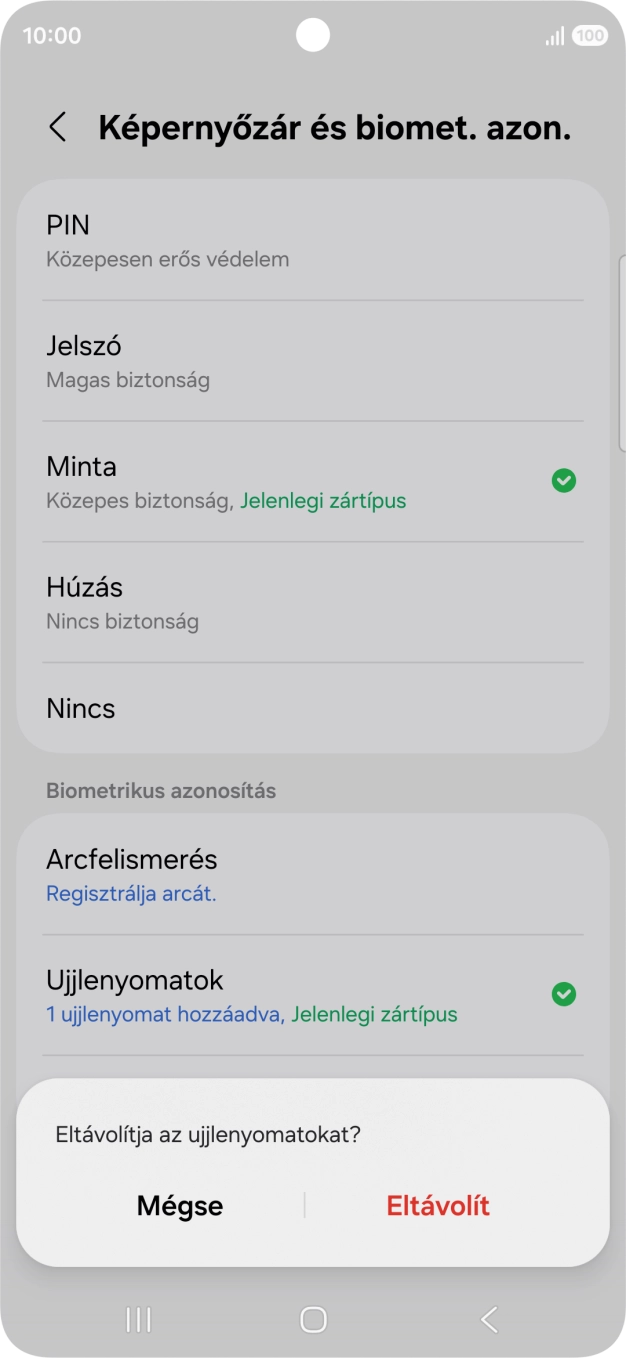 Válaszd az Eltávolít lehetőséget.