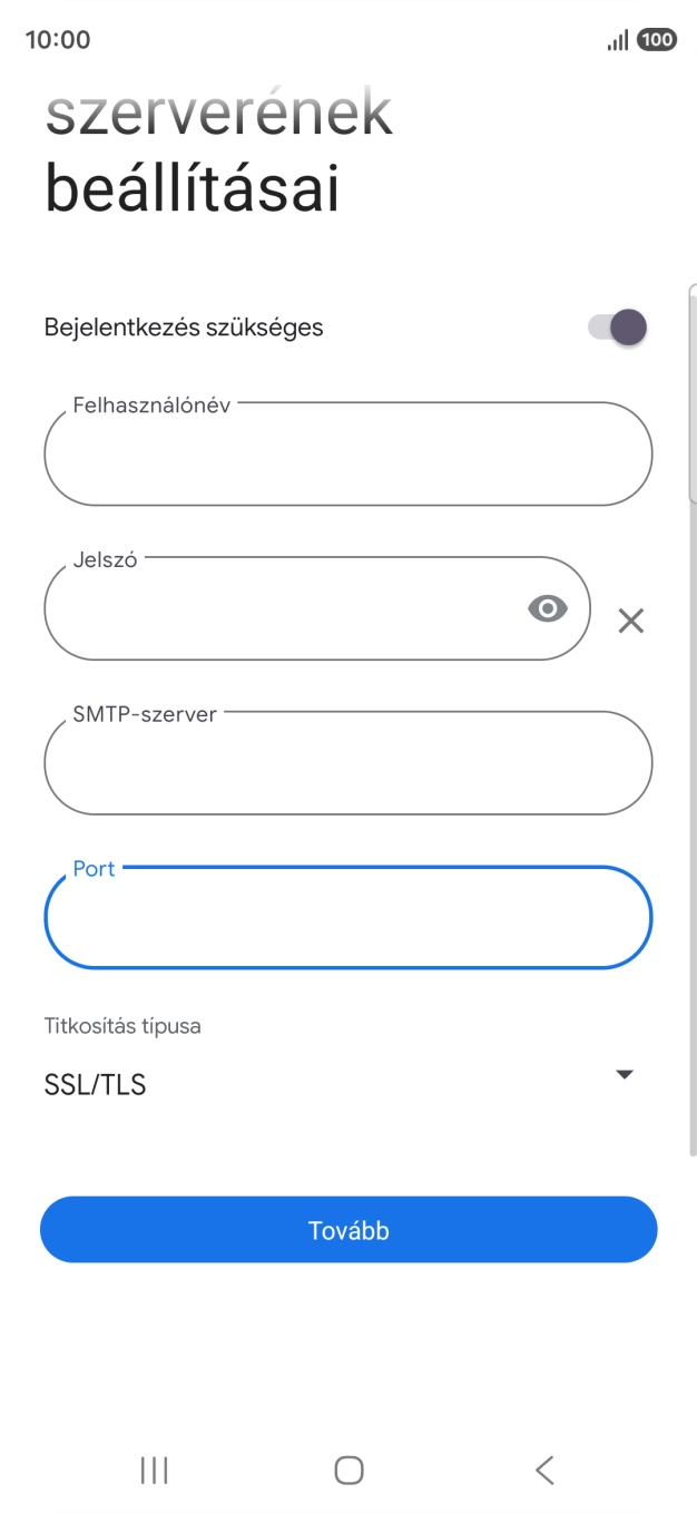 Válaszd a Tovább lehetőséget.