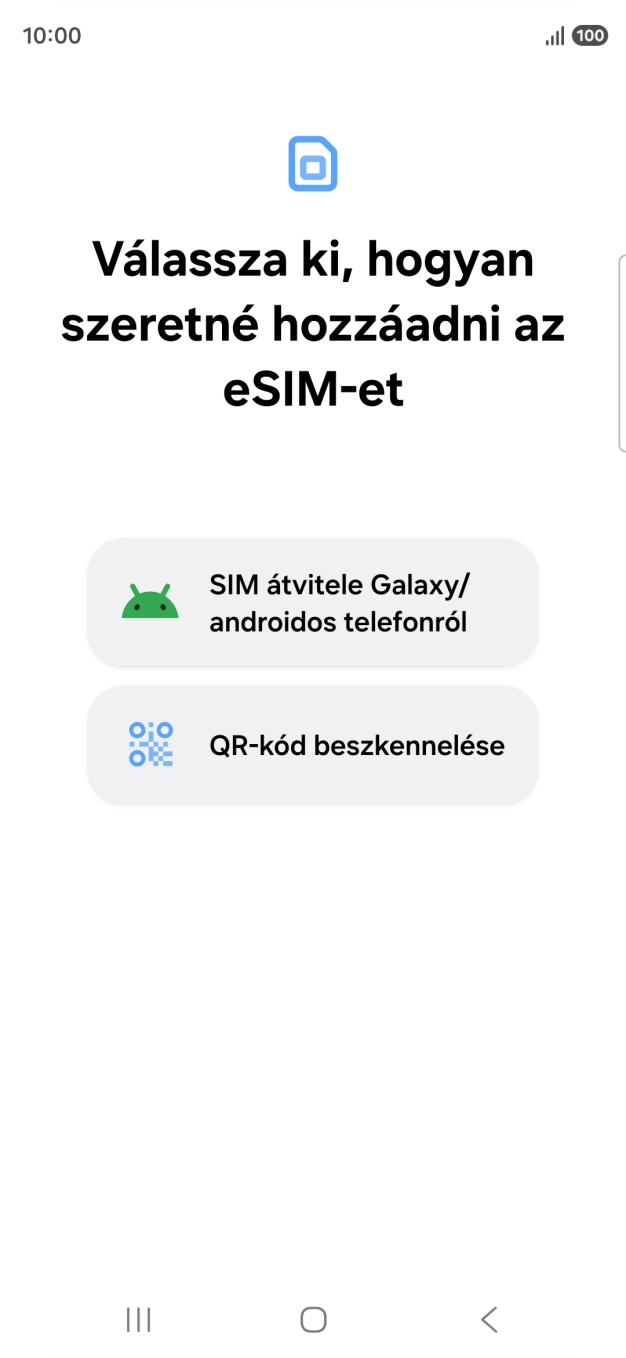 Válaszd a QR-kód beszkennelése lehetőséget.