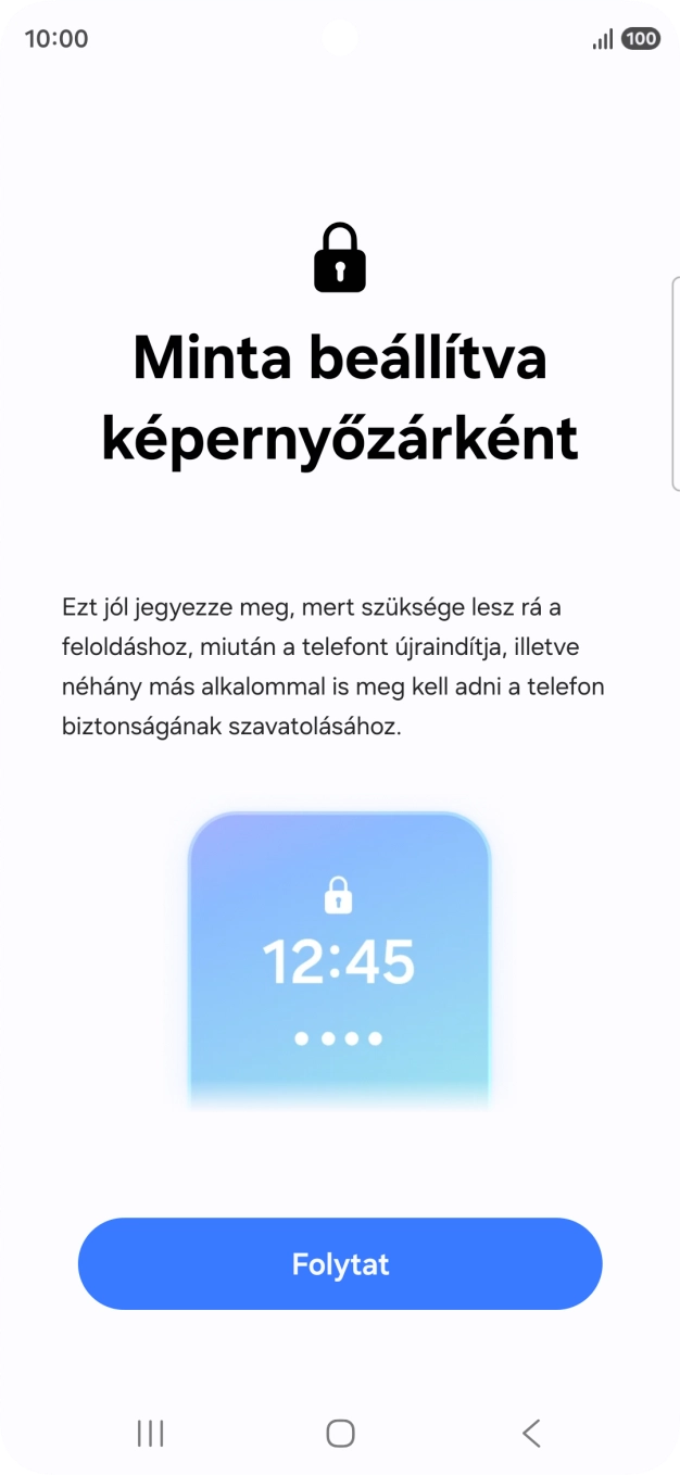 Válaszd a Folytat lehetőséget.