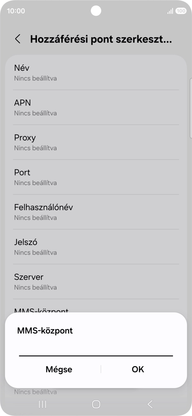Írd be azt, hogy http://mms.one.hu/servlets/mms, és válaszd az OK lehetőséget.