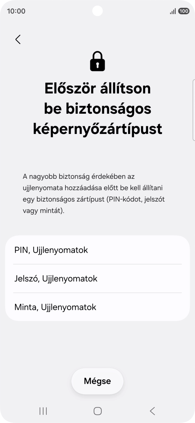 Válaszd ki a kívánt képernyőzárkódot, és kövesd a kijelzőn megjelenő utasításokat egy extra képernyőzár létrehozásához.