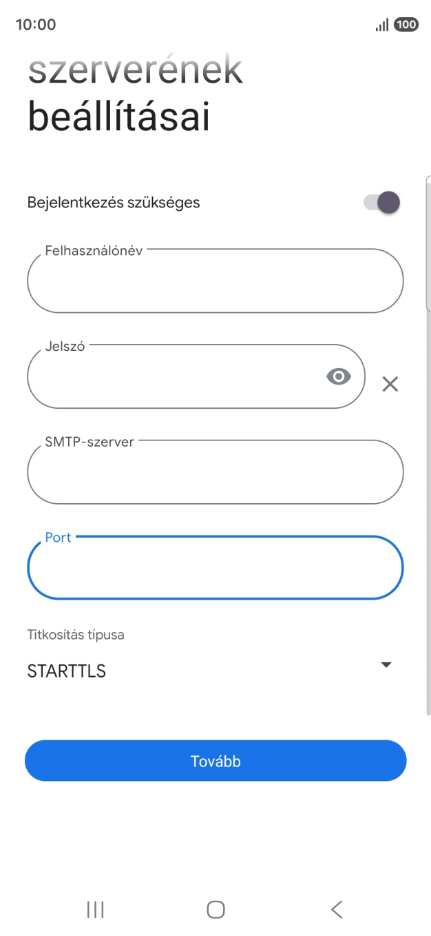 Nyisd le a „Titkosítás típusa” alatt legördülő menüt.