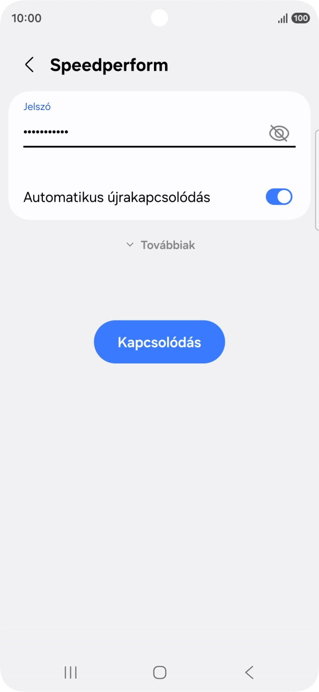 Írd be a Wi-Fi hálózatodhoz tartózó jelszót, és válaszd a Kapcsolódás lehetőséget.