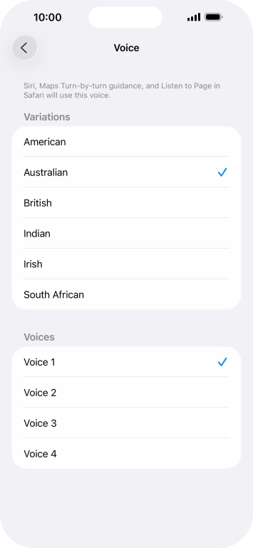 Press the required accent.